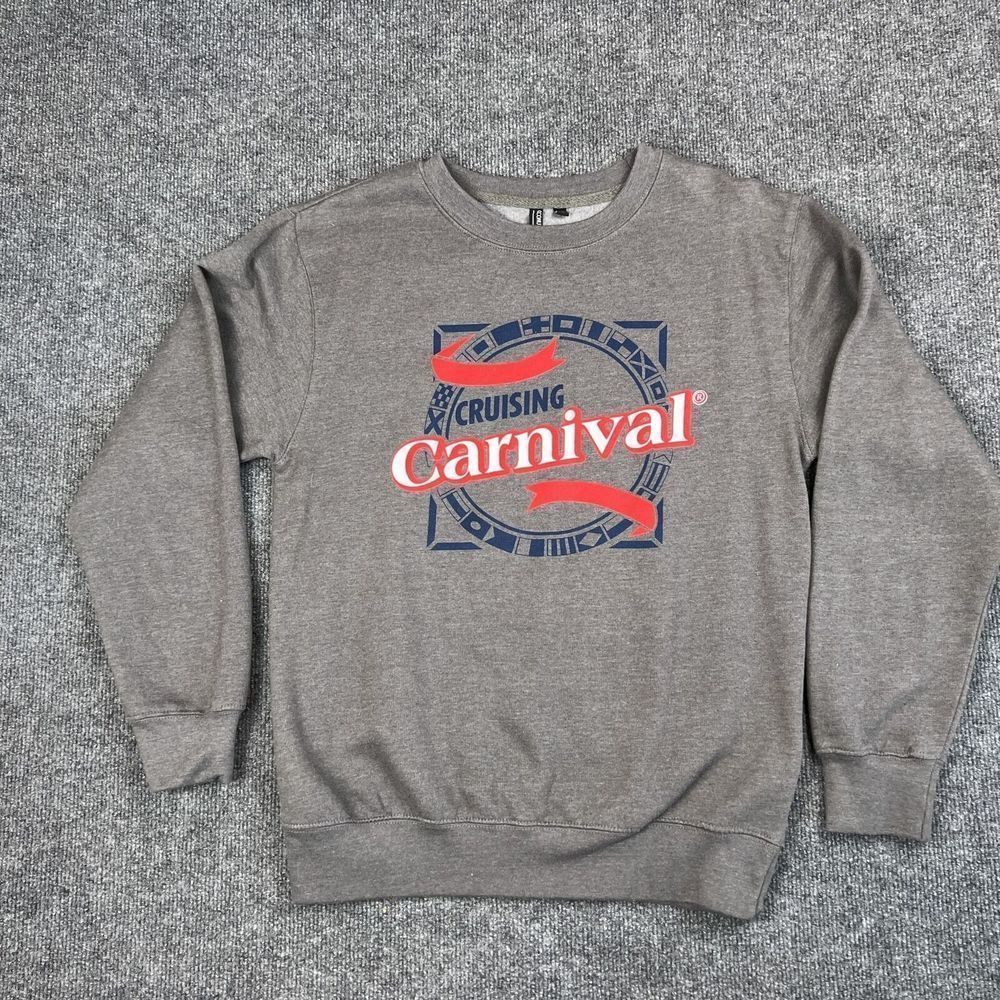 Carnival Cruising Pullover Sweatshirt Adult Small S Gray Cruise Long Sleeve